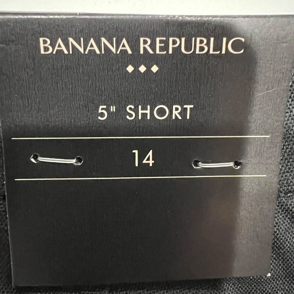 NWT BANANA REPUBLIC 5" Chino Short Sz 14 Black Stretch #491836 - Picture 3 of 5